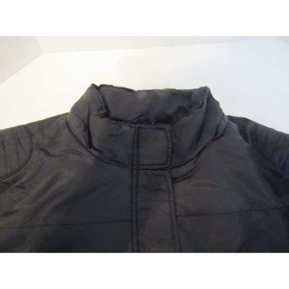 Guess Jeans Puffer Jacket Black Lined Winter Coat Full Zip & Snap Womens XL - Picture 3 of 7